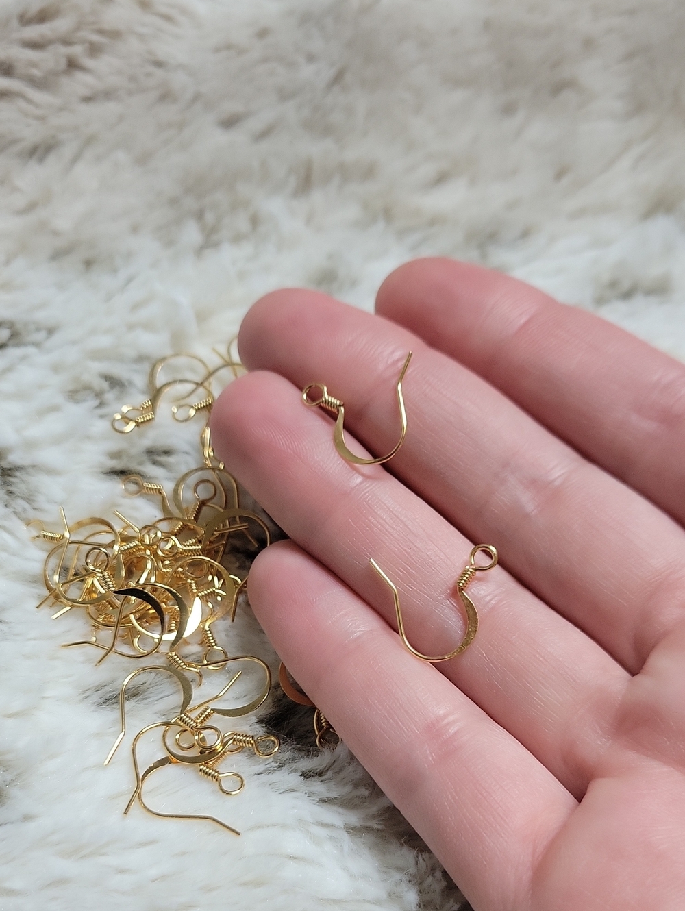 🆕️💛22k Gold Plated Fishhook Earrings Pieces